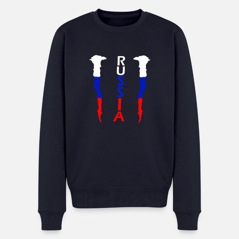 russia_2 - Pull Premium bio Homme - bleu marine