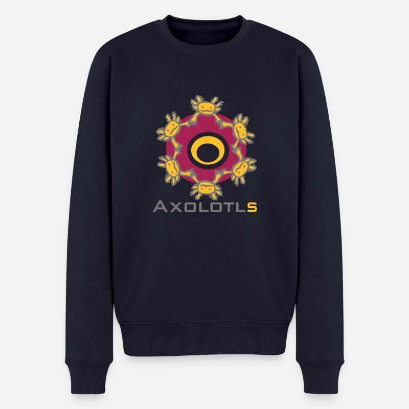 Axolotls - Männer Premium Bio Pullover - Navy