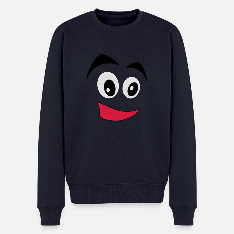 comic - Männer Premium Bio Pullover - Navy