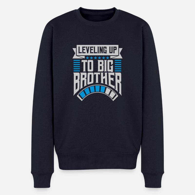 Leveling up big brother - Männer Premium Bio Pullover - Navy