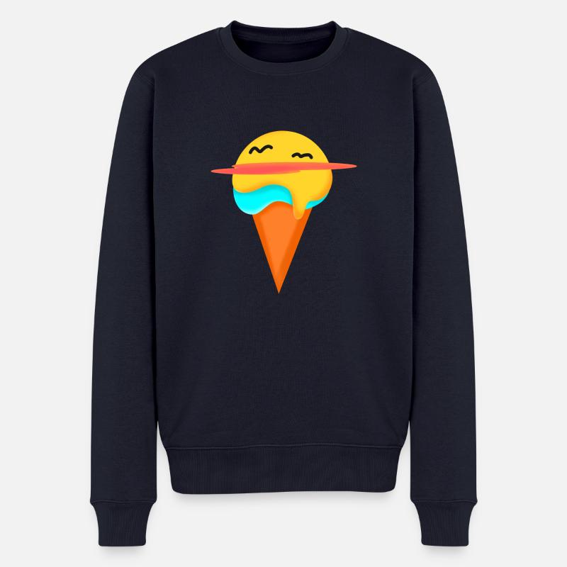 Sommer-Eis - Männer Premium Bio Pullover - Navy