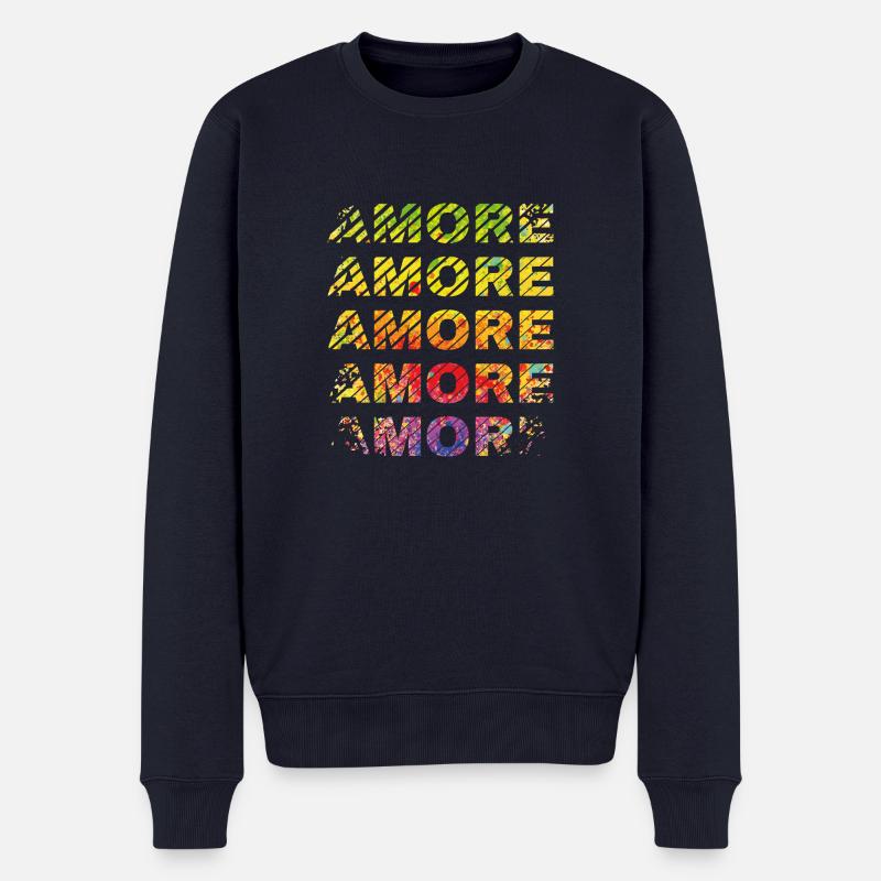 AMORE - Männer Premium Bio Pullover - Navy