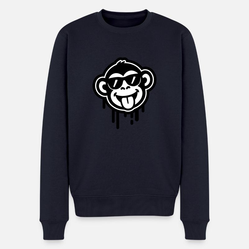 Singe Cool Drôle - Pull Premium bio Homme - bleu marine