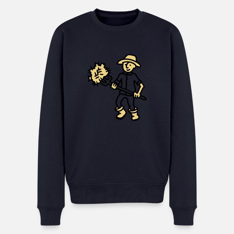 Landwirt Heu - Männer Premium Bio Pullover - Navy