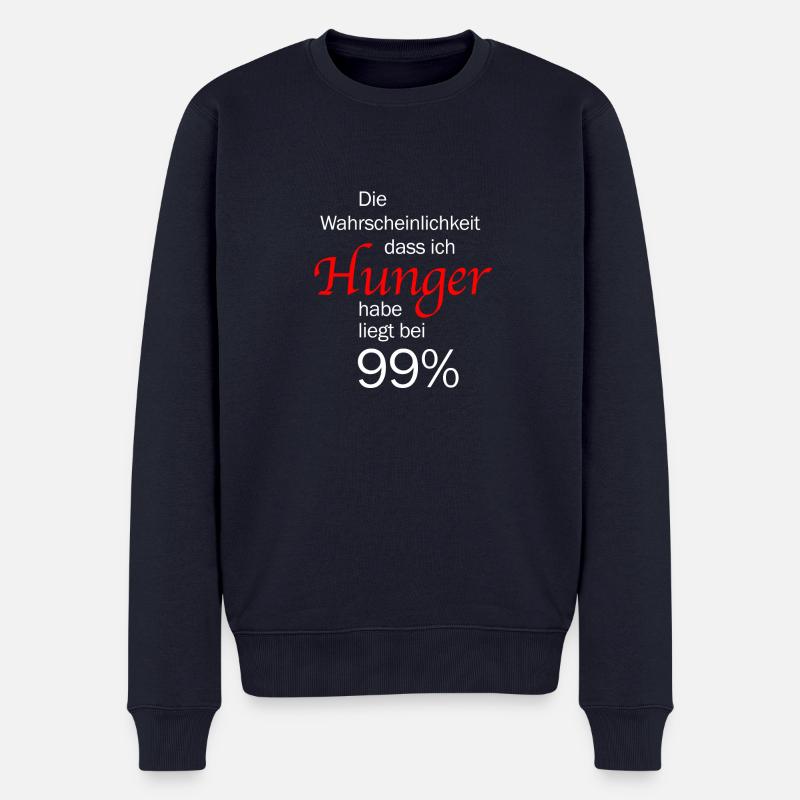Hunger - Männer Premium Bio Pullover - Navy