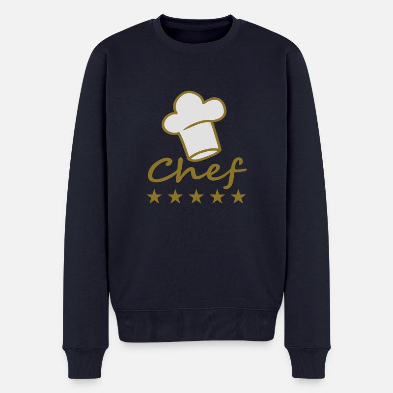Chef - Männer Premium Bio Pullover - Navy