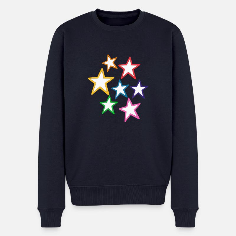 Stern - Männer Premium Bio Pullover - Navy