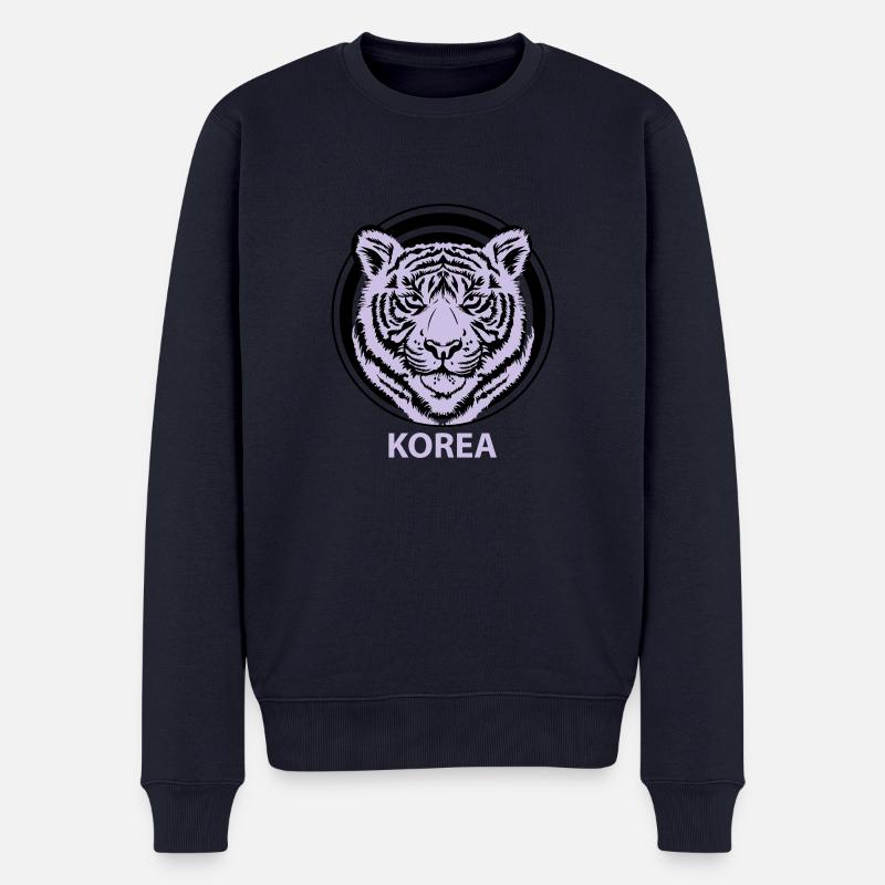 Korea - Männer Premium Bio Pullover - Navy