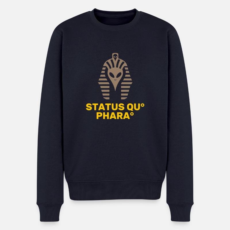 Status Quo Pharao - Männer Premium Bio Pullover - Navy
