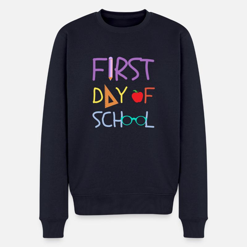 Erster Schultag DESIGN - Männer Premium Bio Pullover - Navy
