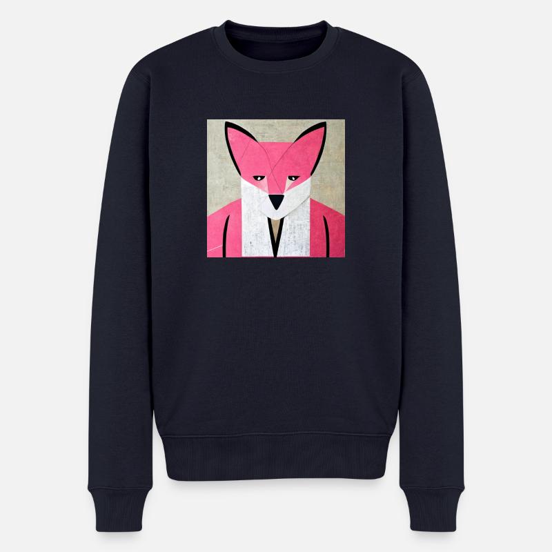 Origamifox - Männer Premium Bio Pullover - Navy