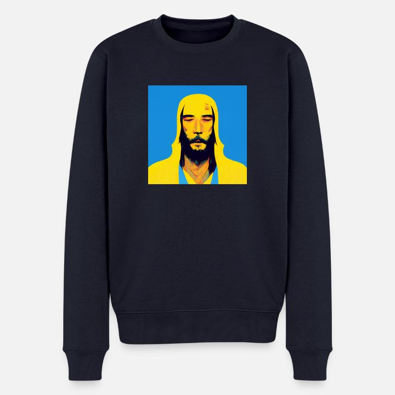 Ukranian Jesus - Männer Premium Bio Pullover - Navy