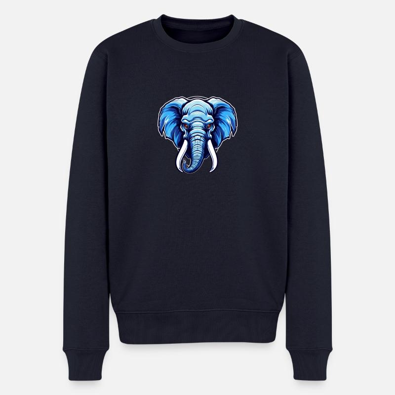 Elefant - Männer Premium Bio Pullover - Navy