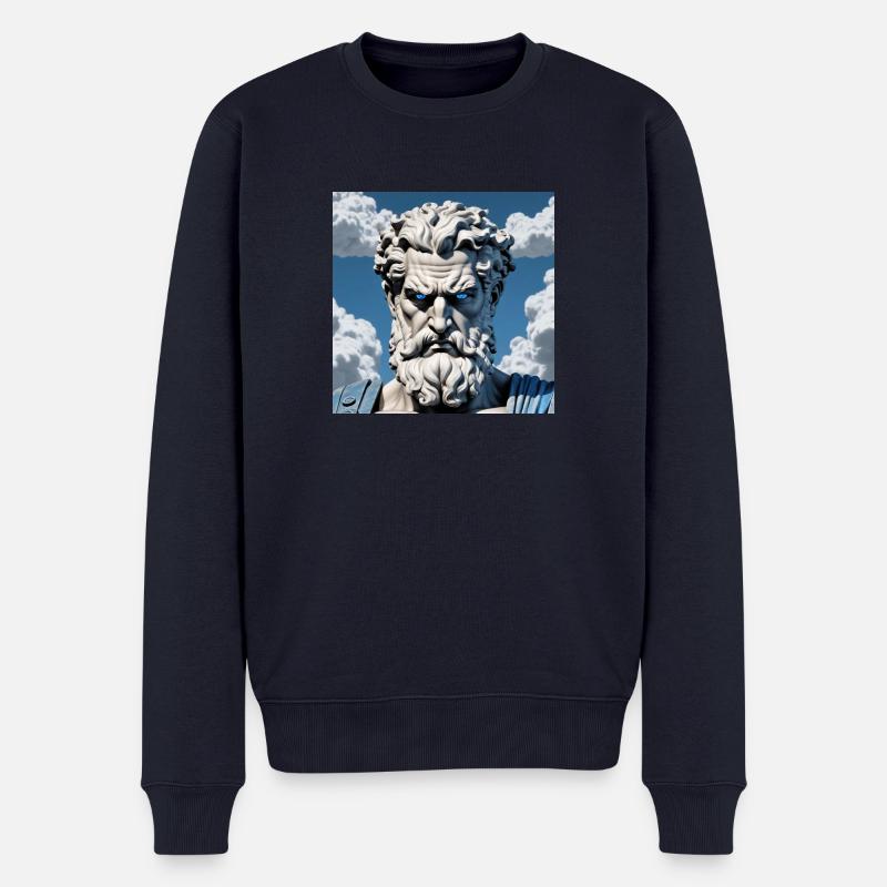 Mythos Zeus - Männer Premium Bio Pullover - Navy