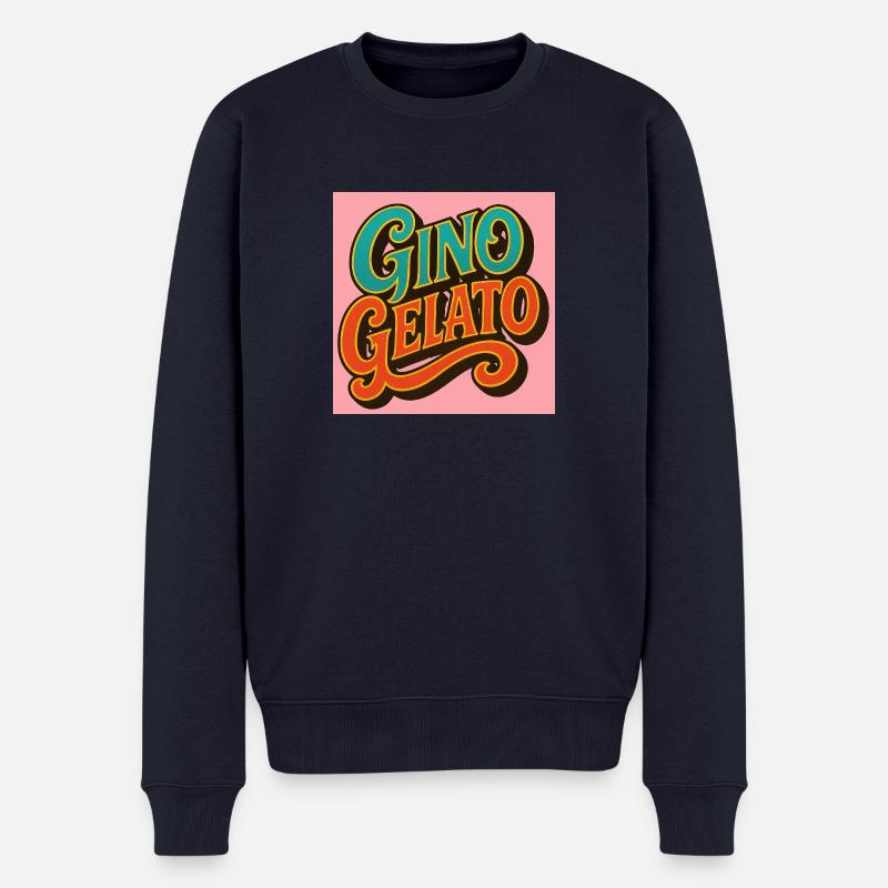 Gino Gelato - Männer Premium Bio Pullover - Navy