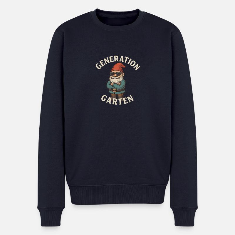 Generation Garten – Cooler Gartenzwerg - Männer Premium Bio Pullover - Navy
