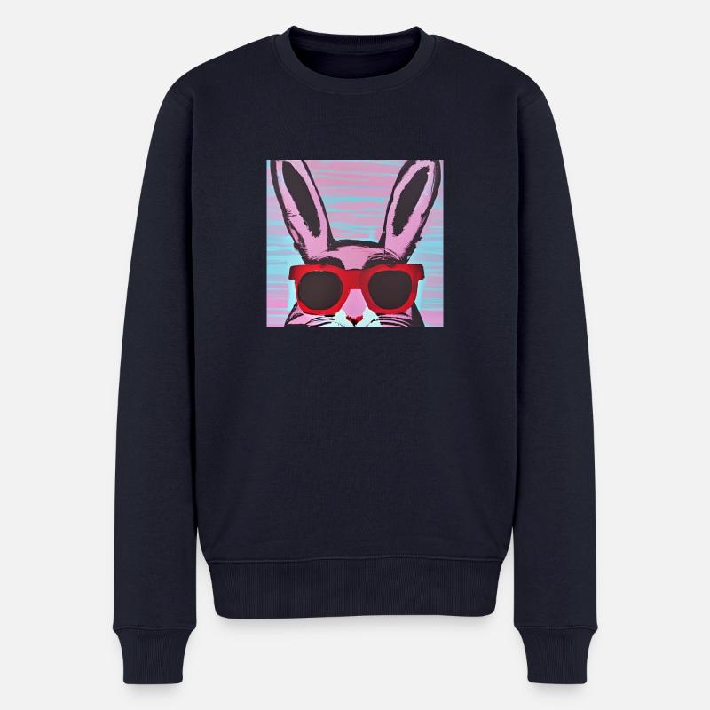 Chiller Hase - Männer Premium Bio Pullover - Navy