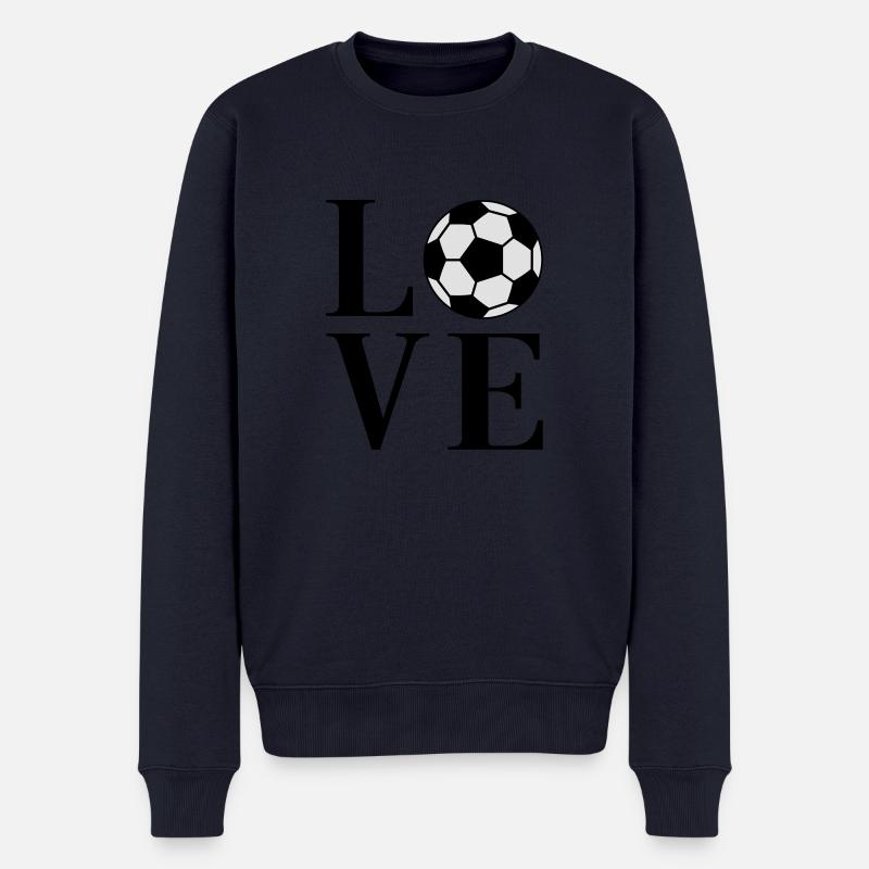 Fußball - Männer Premium Bio Pullover - Navy