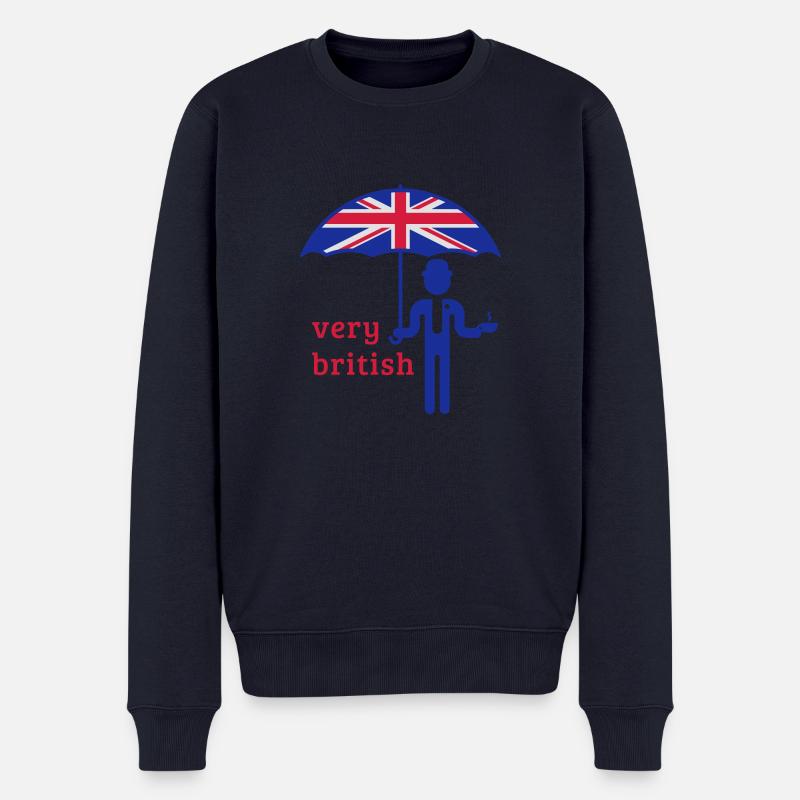 Very British (3C) - Männer Premium Bio Pullover - Navy