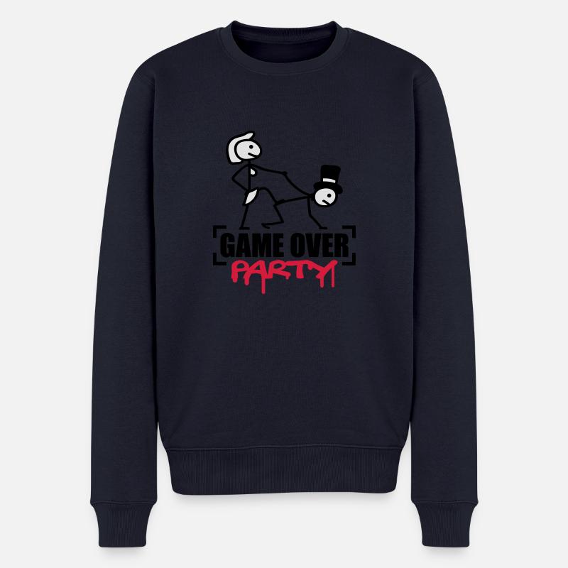 Game Over Party - Pull Premium bio Homme - bleu marine