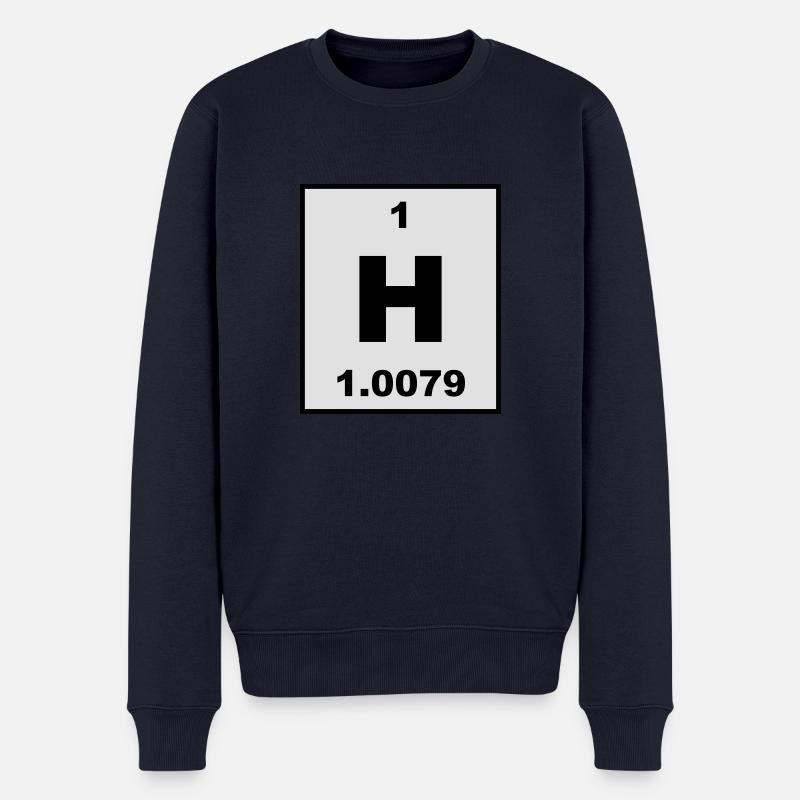 Element 1 - h (hydrogen) - Short (white) - Pull Premium bio Homme - bleu marine