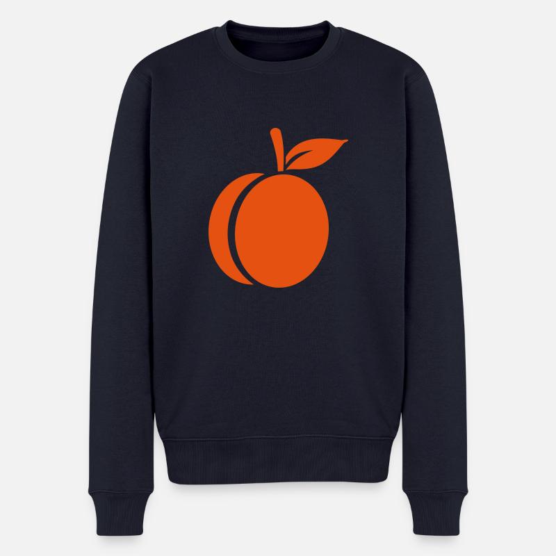 Aprikose - Männer Premium Bio Pullover - Navy