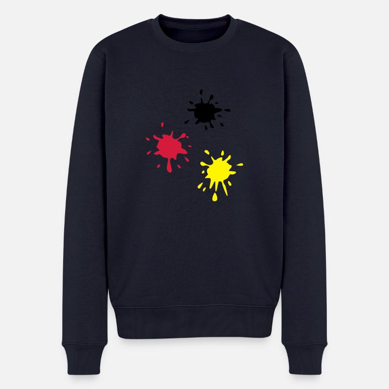 Kunst, Klecks, kunstklecks (super cheap!) - Männer Premium Bio Pullover - Navy