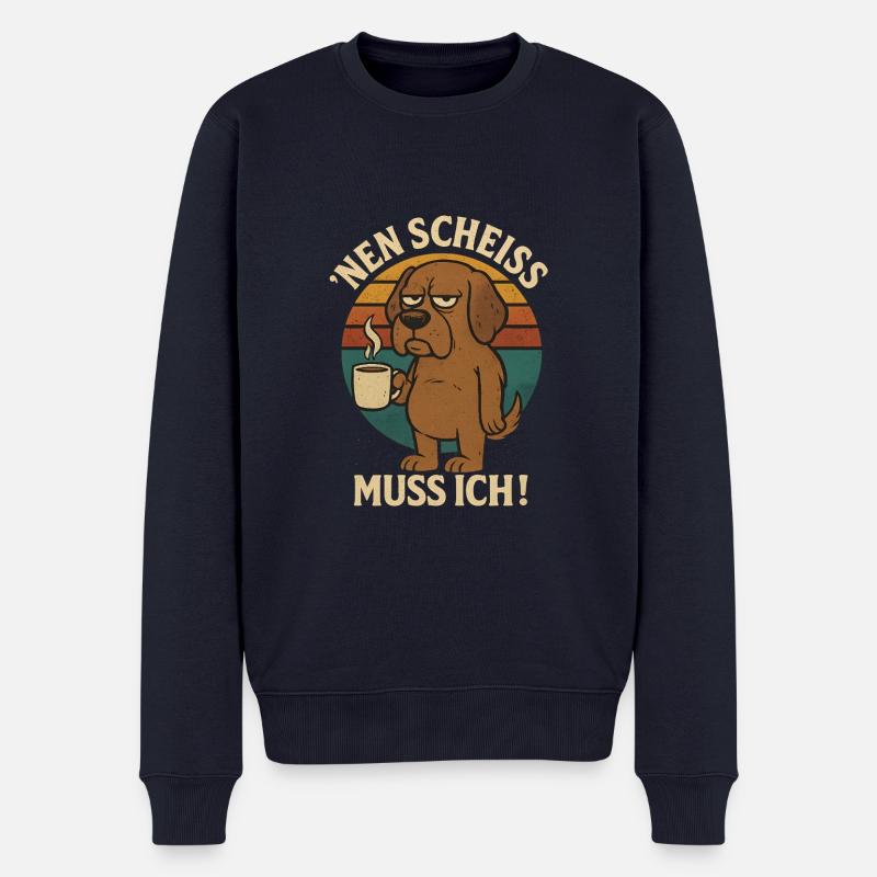 N merde, je dois - Pull Premium bio Homme - bleu marine