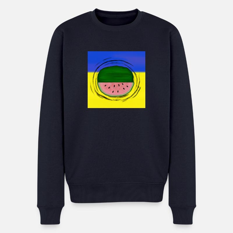 Wassermelone Ukraine Cherson - Männer Premium Bio Pullover - Navy