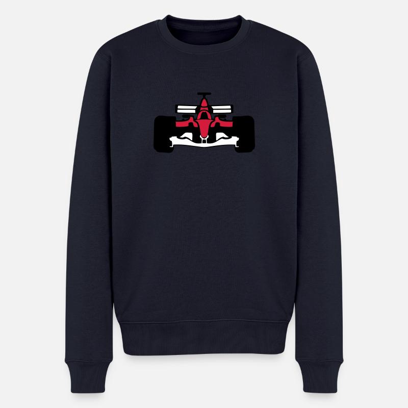 Formel-1-Rennwagen in 1072 - Männer Premium Bio Pullover - Navy