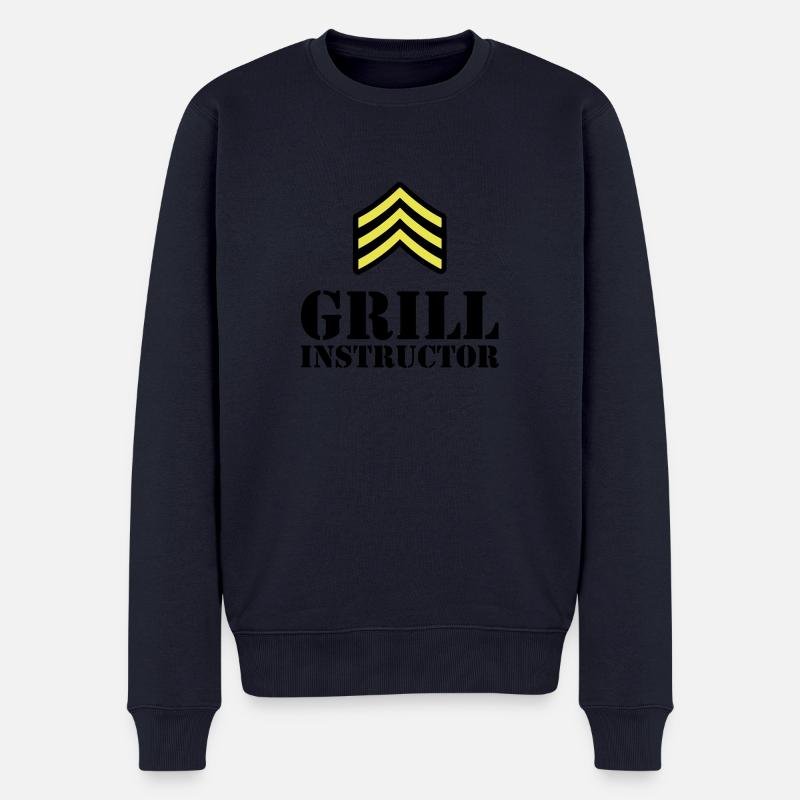 Grill Instructor - Männer Premium Bio Pullover - Navy
