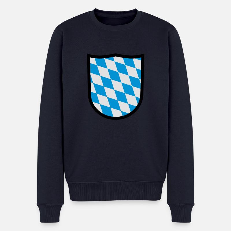 Bayern, Wappen - Männer Premium Bio Pullover - Navy