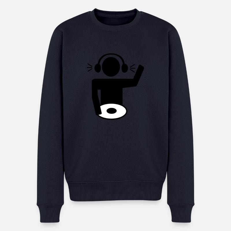 DJ - Männer Premium Bio Pullover - Navy