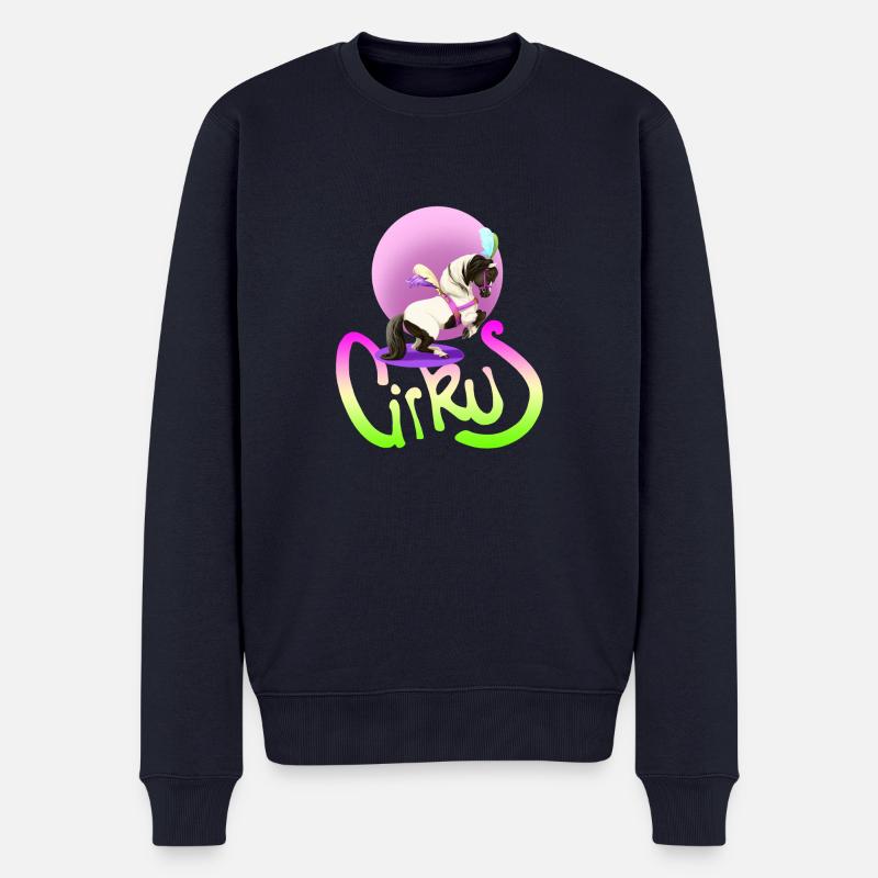 Circus Pony - Männer Premium Bio Pullover - Navy