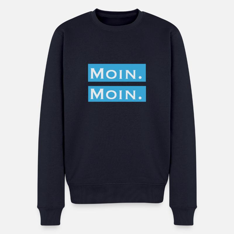 Moin Moin - Männer Premium Bio Pullover - Navy