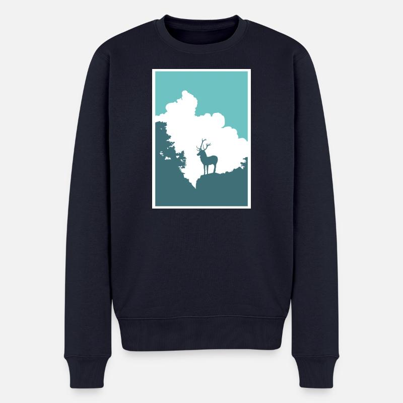 Hirschsprung - Männer Premium Bio Pullover - Navy