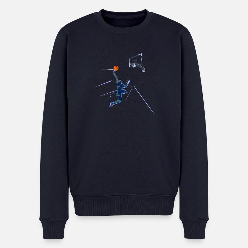 Basketball - Männer Premium Bio Pullover - Navy