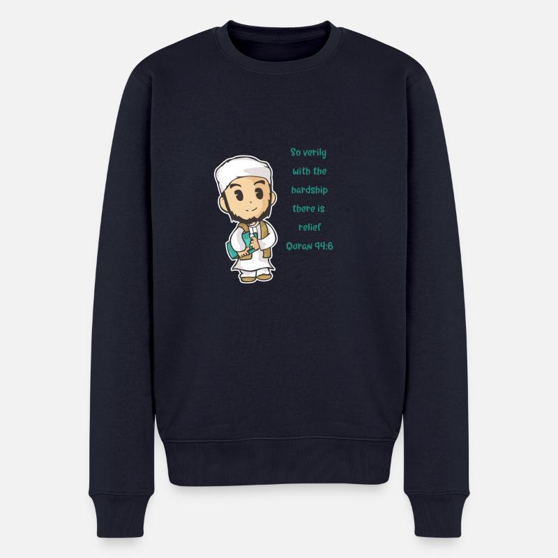 Koran Sure Vers Allah Gott Islam Moslem Geschenk - Männer Premium Bio Pullover - Navy