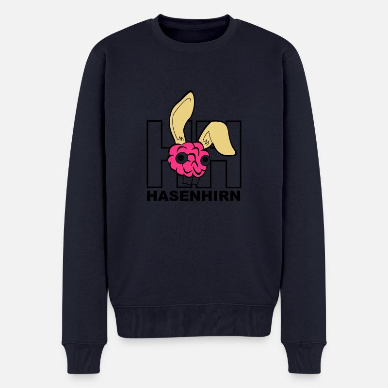 Hasenhirn - Männer Premium Bio Pullover - Navy