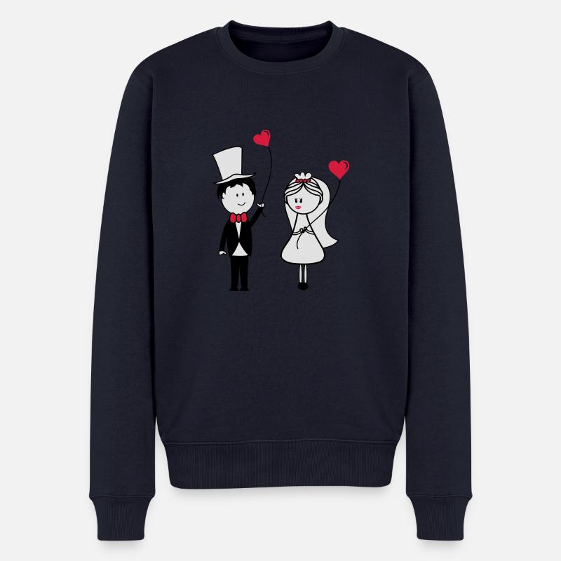 ehepaar_001 - Männer Premium Bio Pullover - Navy