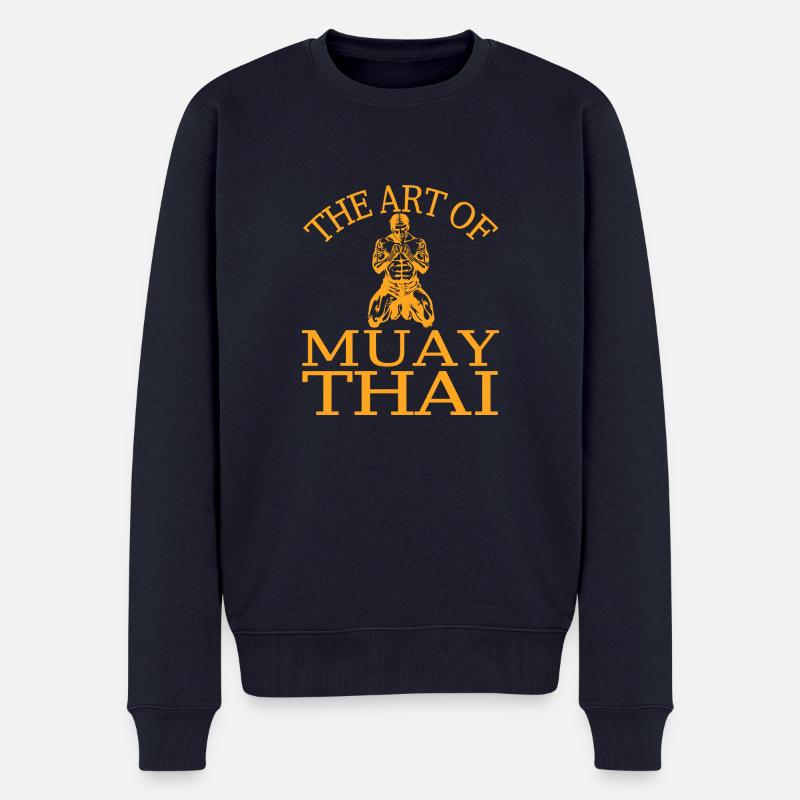Boxing Fighting Muay Thai - Männer Premium Bio Pullover - Navy
