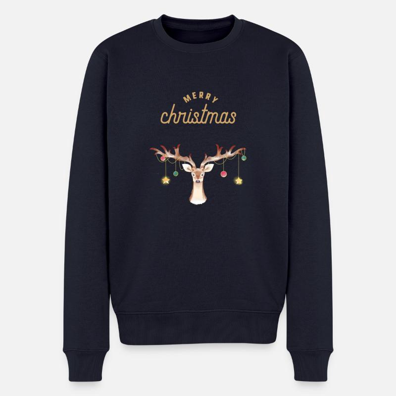 Merry Christmas - Männer Premium Bio Pullover - Navy
