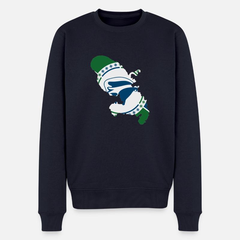 Stadtplan von Martinique - Männer Premium Bio Pullover - Navy