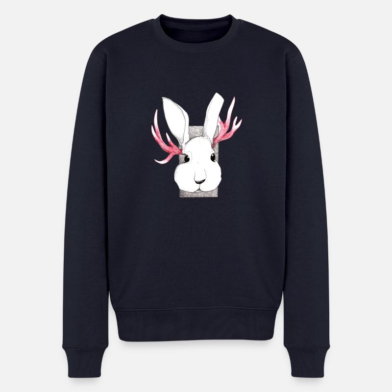 Sei freundlich oder Reh - Männer Premium Bio Pullover - Navy