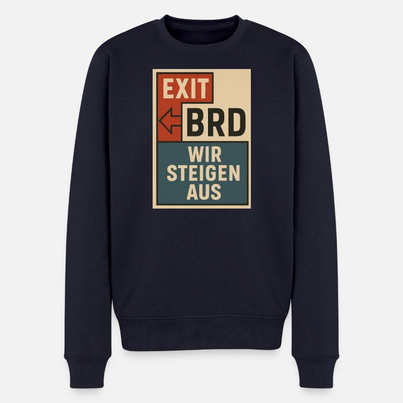 Vintage Protestplakat Block-Typografie - Männer Premium Bio Pullover - Navy