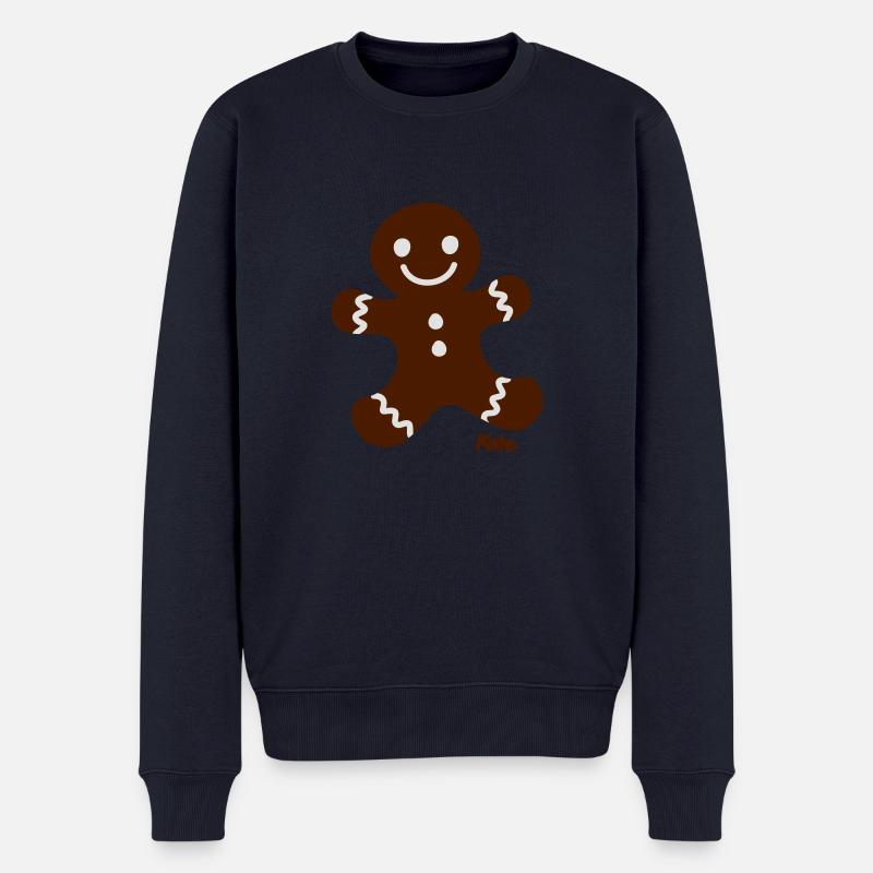 Lebkuchen 2c - Männer Premium Bio Pullover - Navy