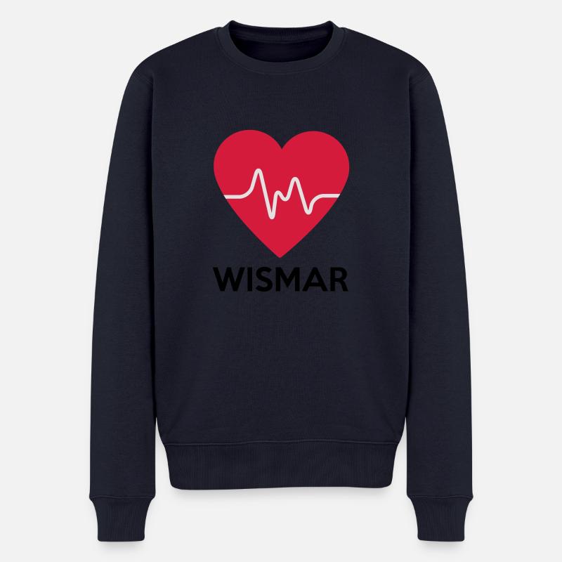 coeur Wismar - Pull Premium bio Homme - bleu marine