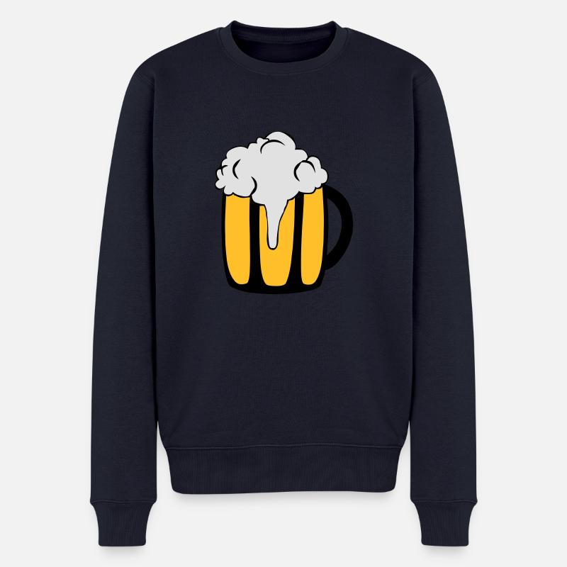 Bierglas - Männer Premium Bio Pullover - Navy