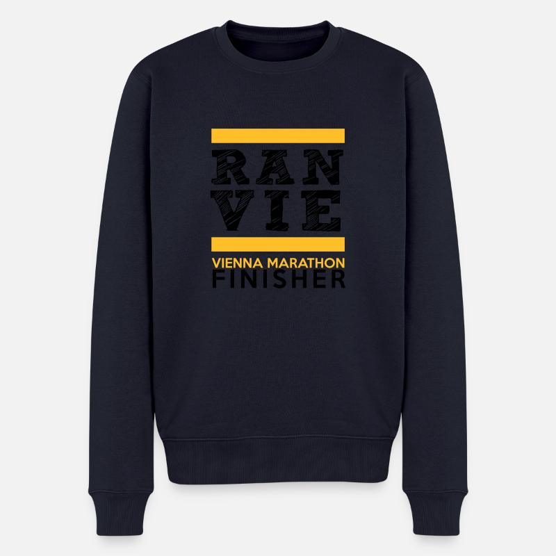 Wien Marathon Finisher - Männer Premium Bio Pullover - Navy