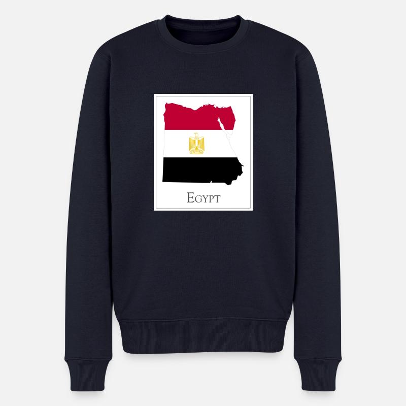 Drapeau de l’Égypte, Carte - Pull Premium bio Homme - bleu marine